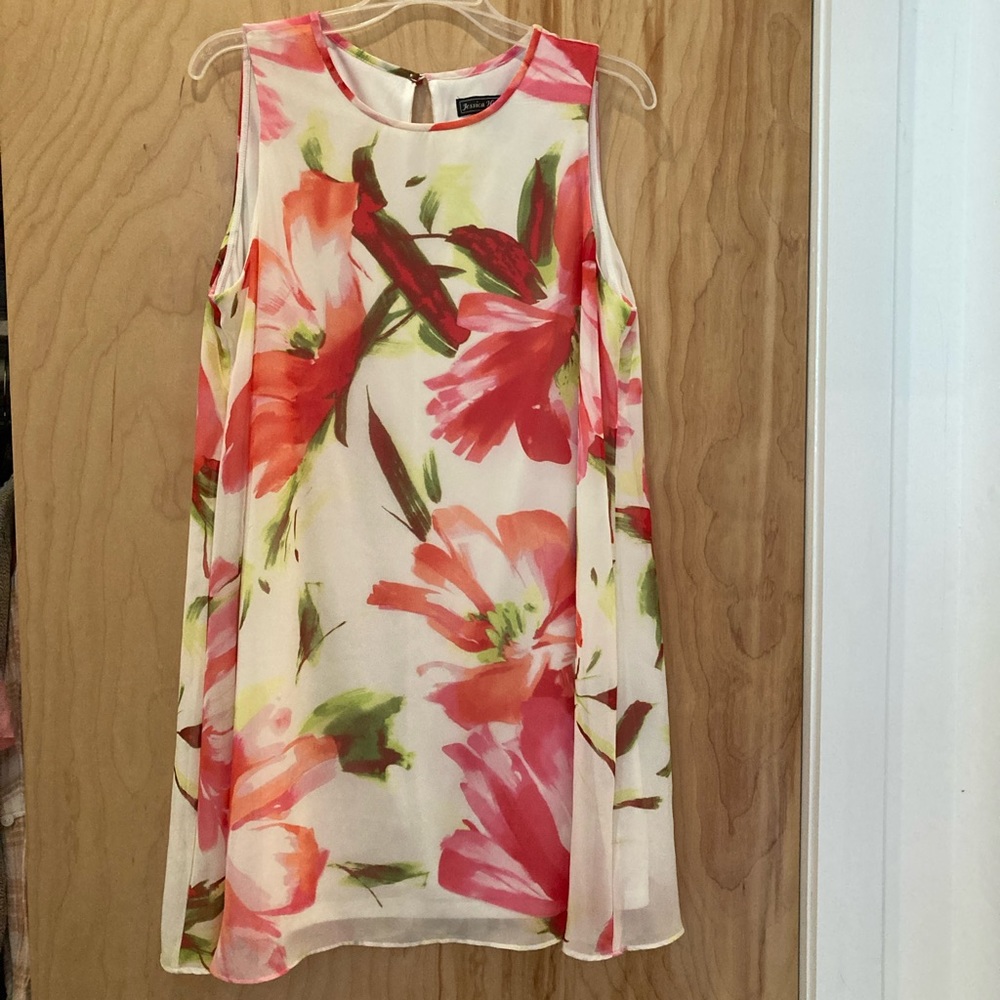Floral chiffon cocktail dress